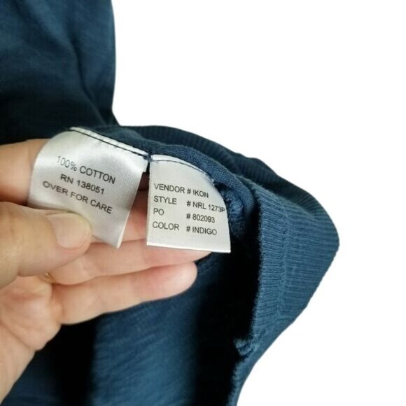 North River Outfitters Womens Indigo Sleeveless Top 2X 100% Cotton - Picture 4 of 10